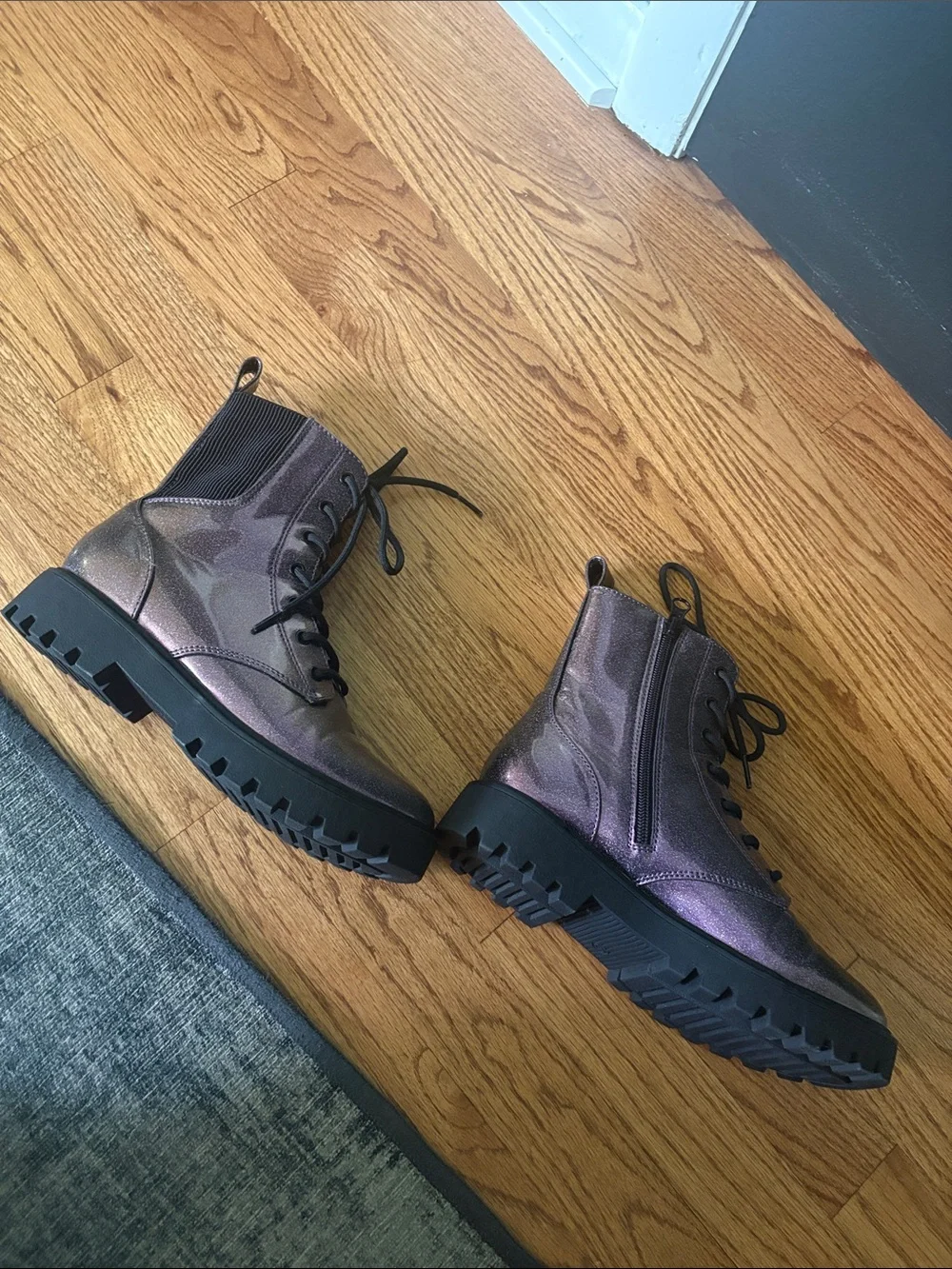 Art Class Purple combat boots size 5